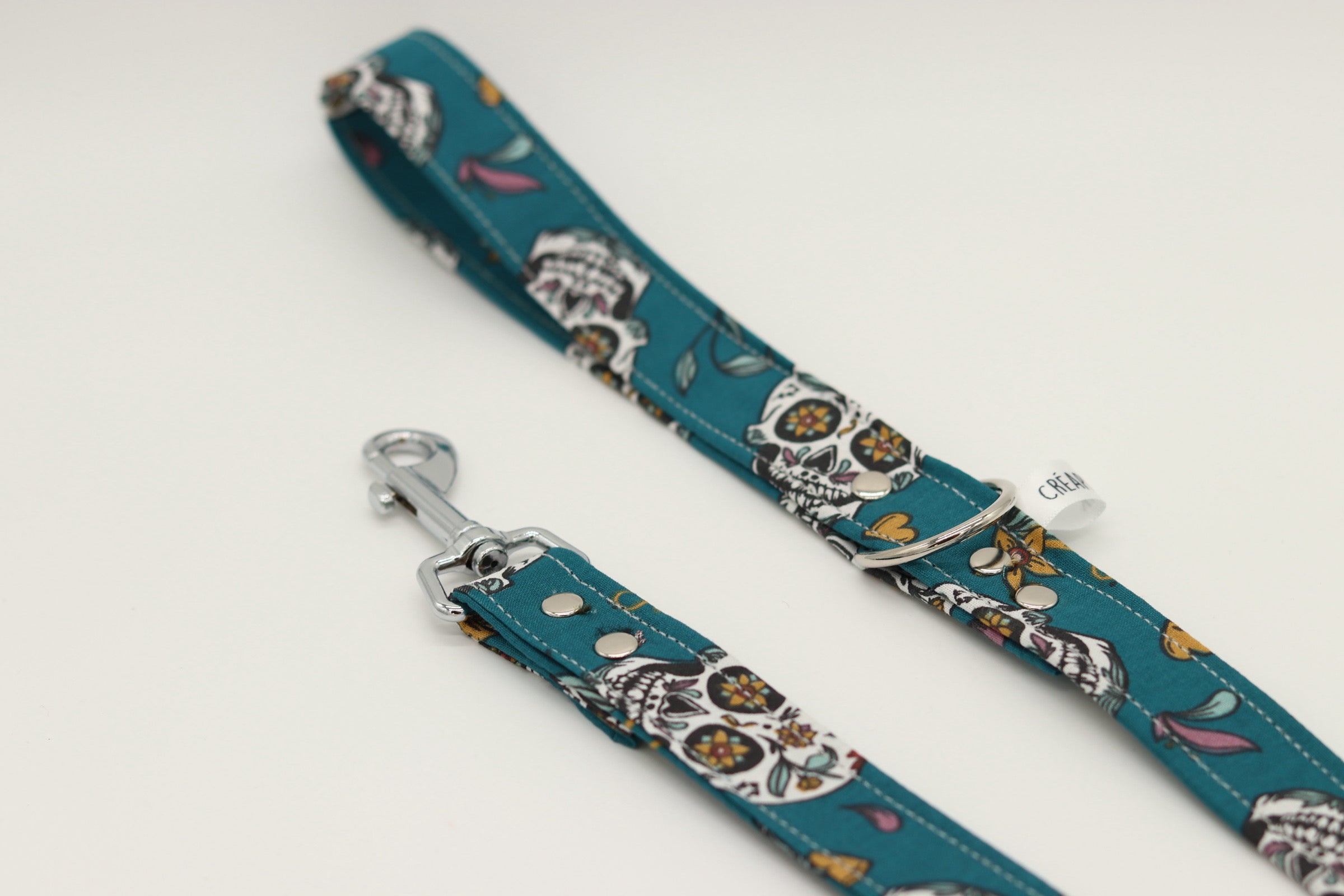 Laisse calaveras bleu